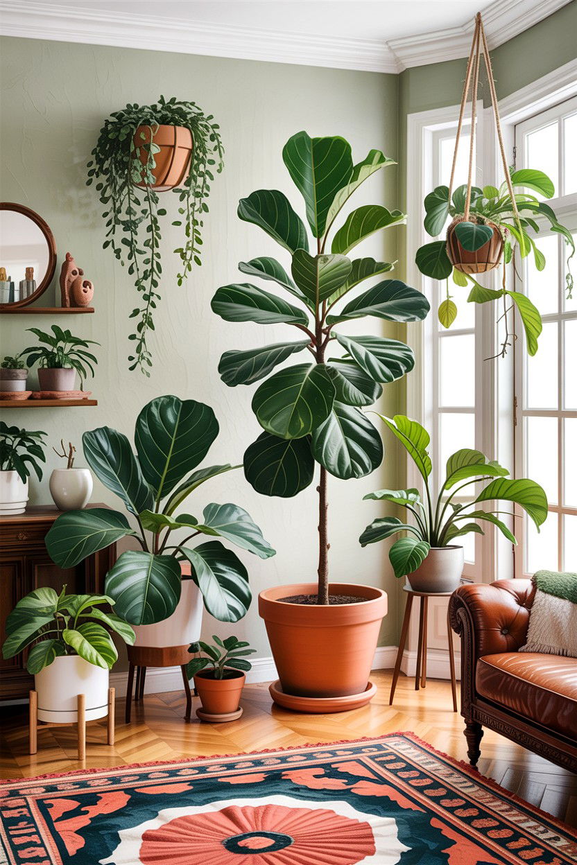 Indoor Plants Living Room - 30 fixer upper living room ideas