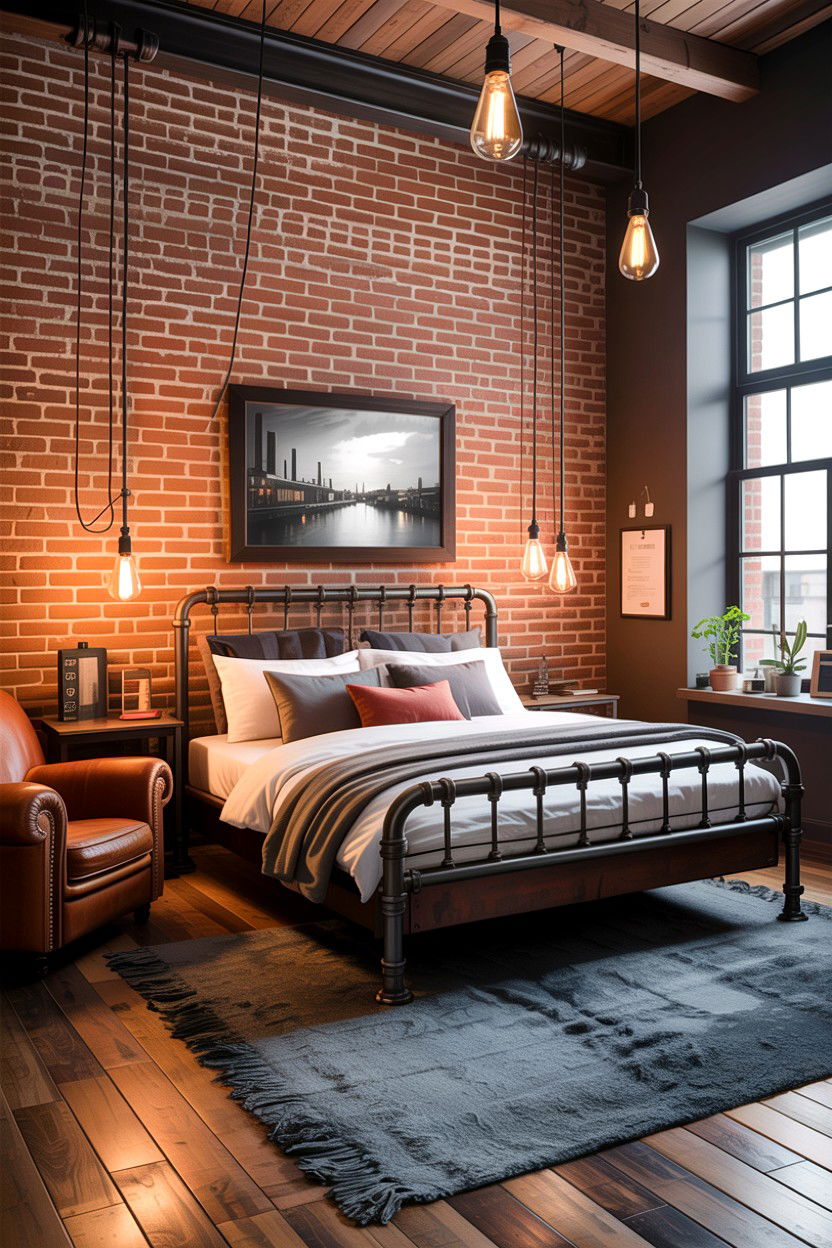 Industrial Bedroom - 30 bedroom enhancement ideas