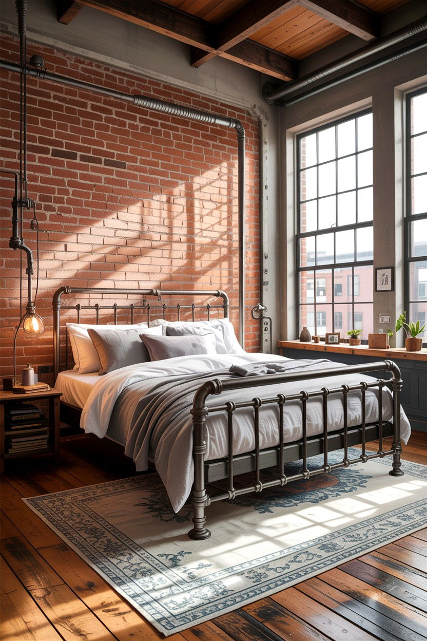 Industrial Bedroom - 30 bedroom photography ideas