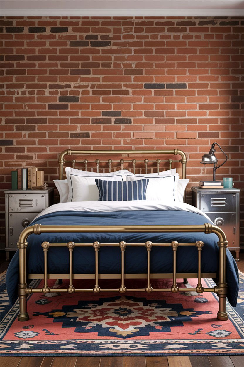 Industrial Brass Bed - 30 bedroom brass beds