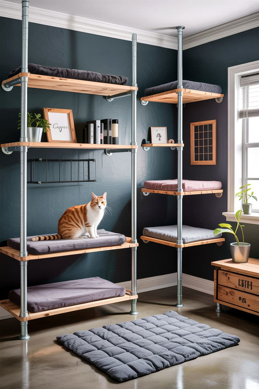 Industrial Cat Room - 30 cat bedroom ideas