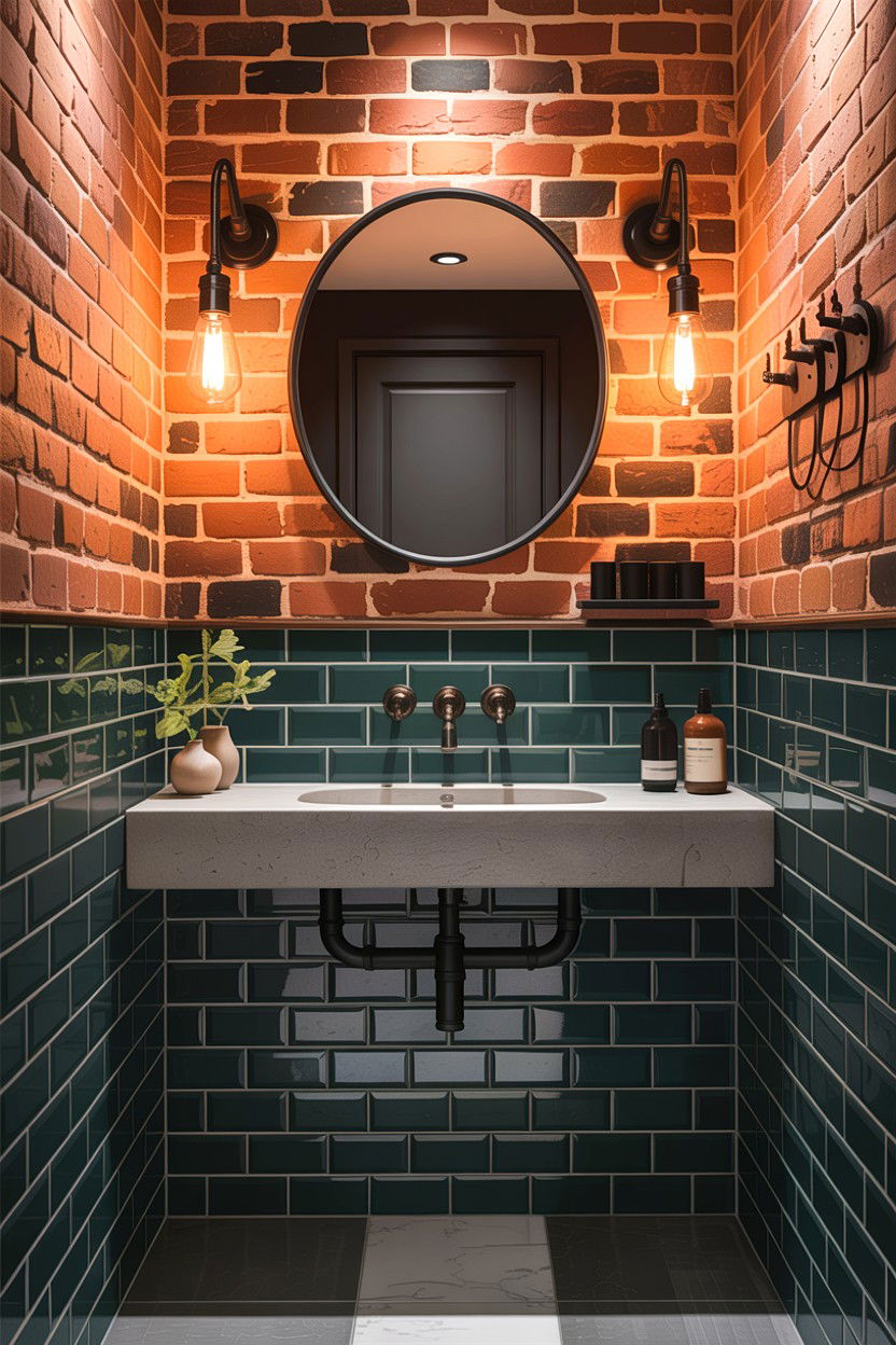 Industrial Cloakroom - 30 downstairs bathroom ideas