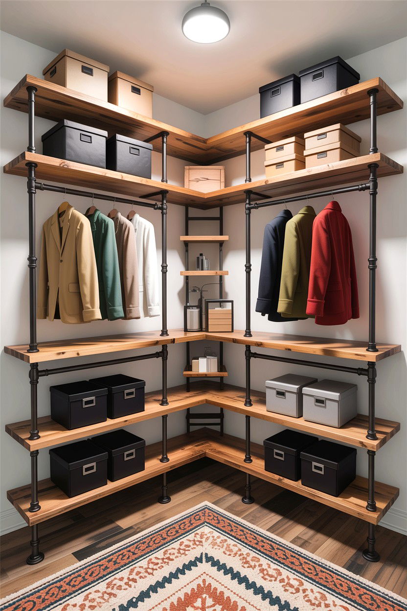 Industrial Closet Shelving - 30 bedroom closet shelving ideas