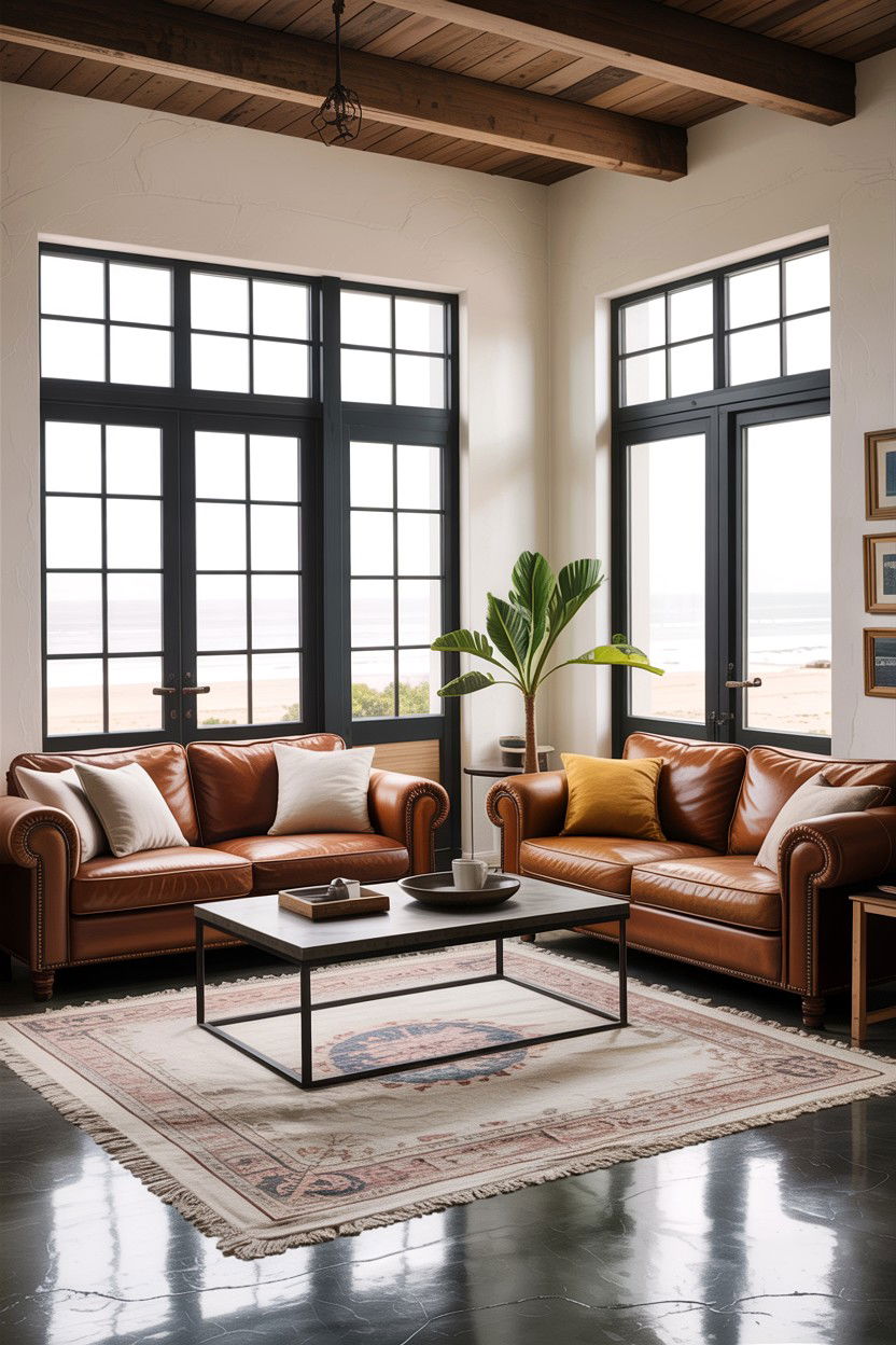 Industrial Coastal Living Room - 30 beach house living room ideas