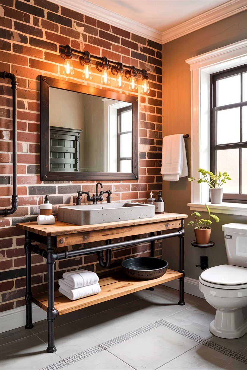 Industrial Country Bathroom - 30 country bathroom ideas