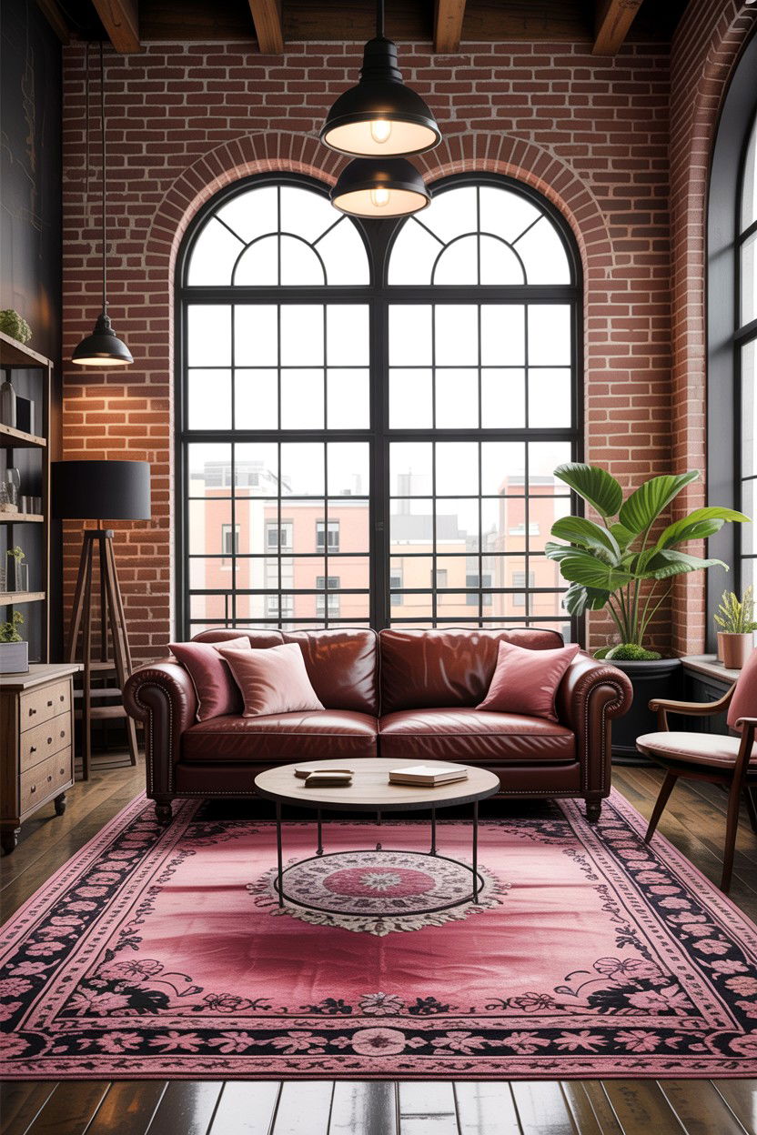 Industrial Dusty Rose Living Room - 30 dusty rose living room ideas