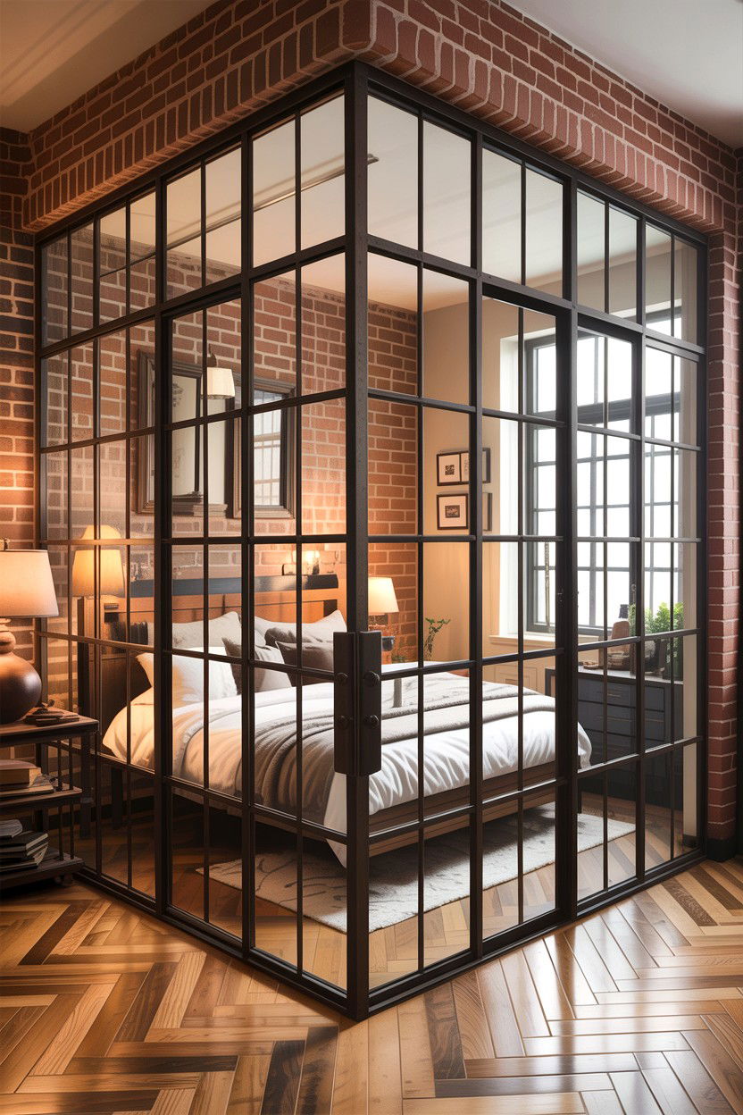 Industrial Glass Door Bedroom - 30 bedroom glass doors