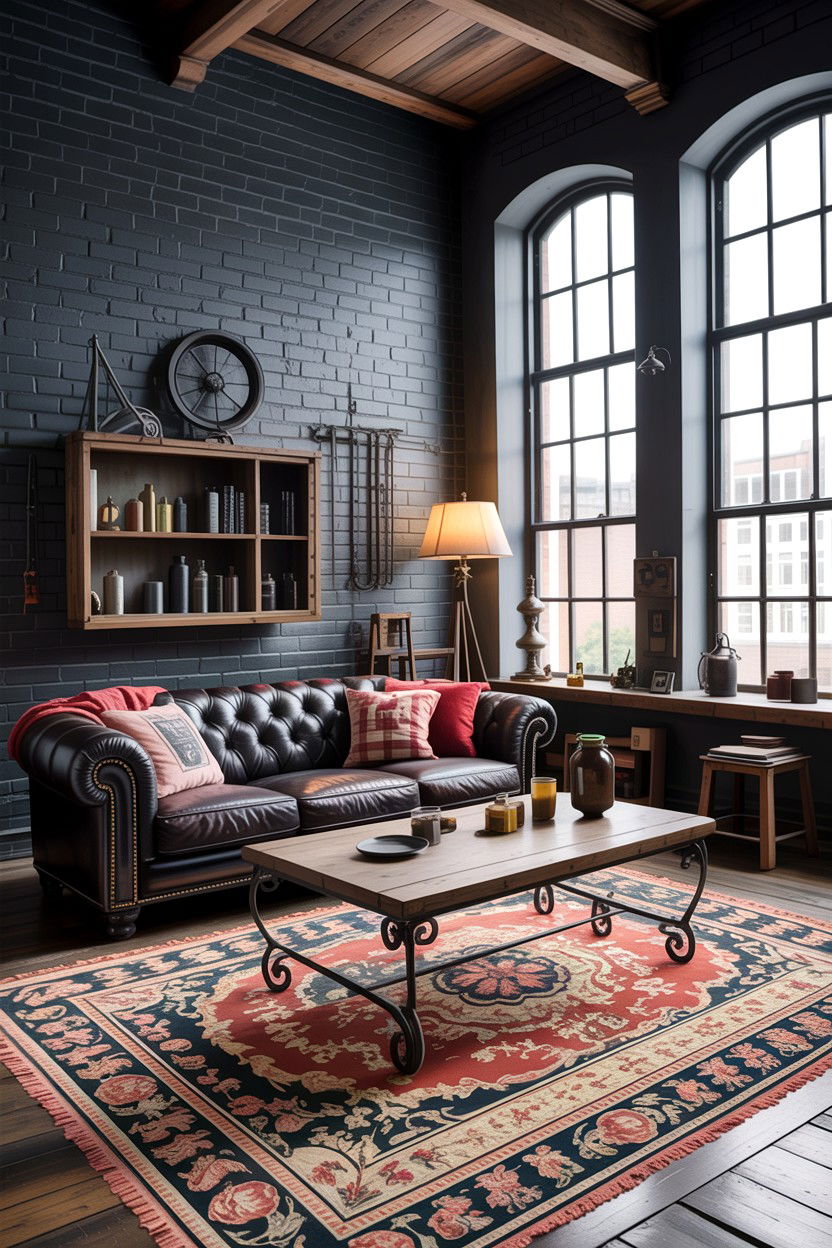 Industrial Gothic Living Room - 30 gothic living room ideas