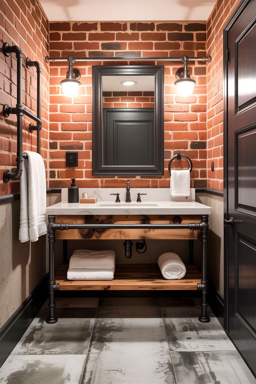 Industrial Guest Bathroom - 30 guest bathroom ideas