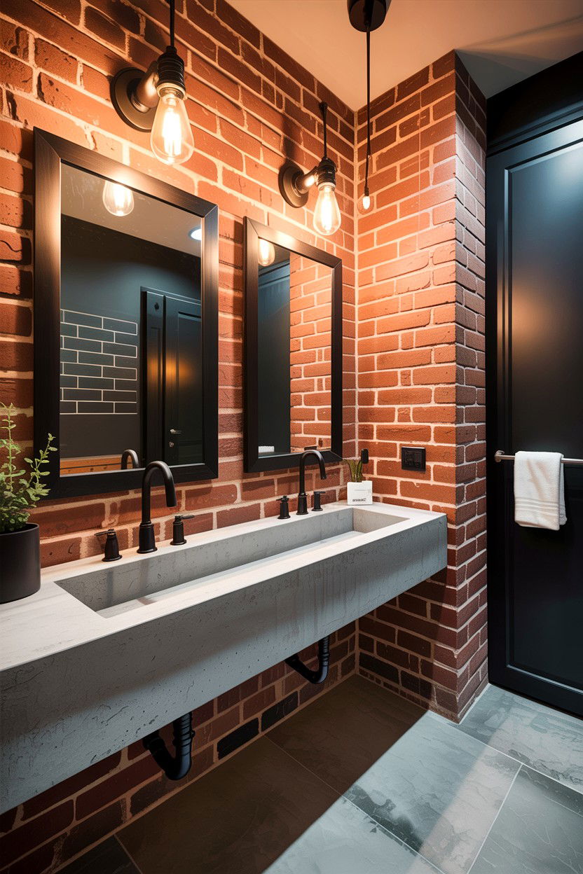 Industrial Guest Bathroom - 30 custom bathroom ideas