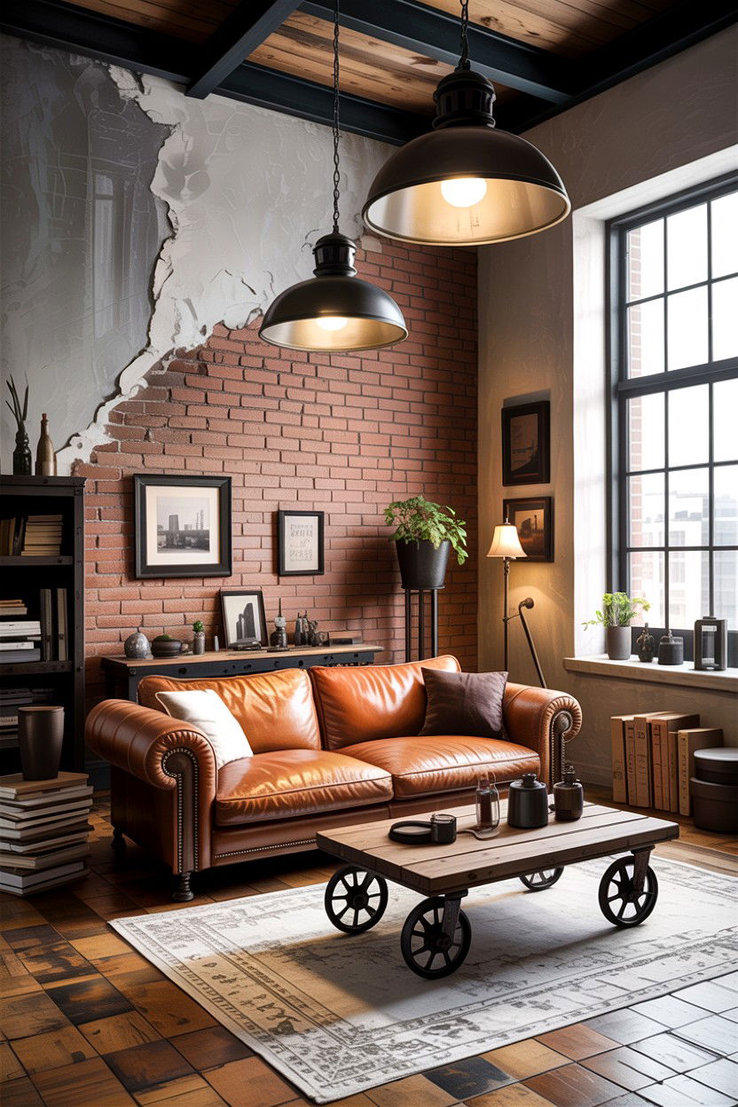 Industrial Living Room - 30 easy living room ideas