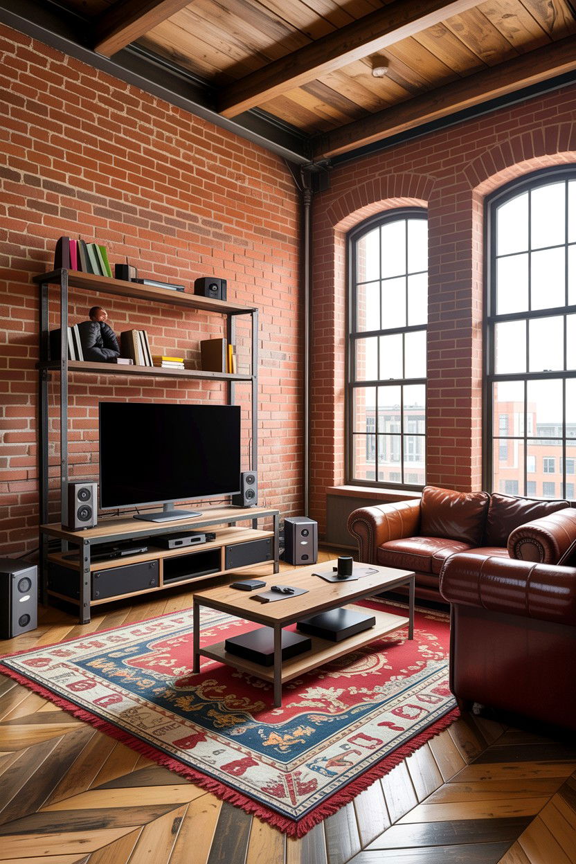 Industrial Loft Gaming Space - 30 gaming living room ideas
