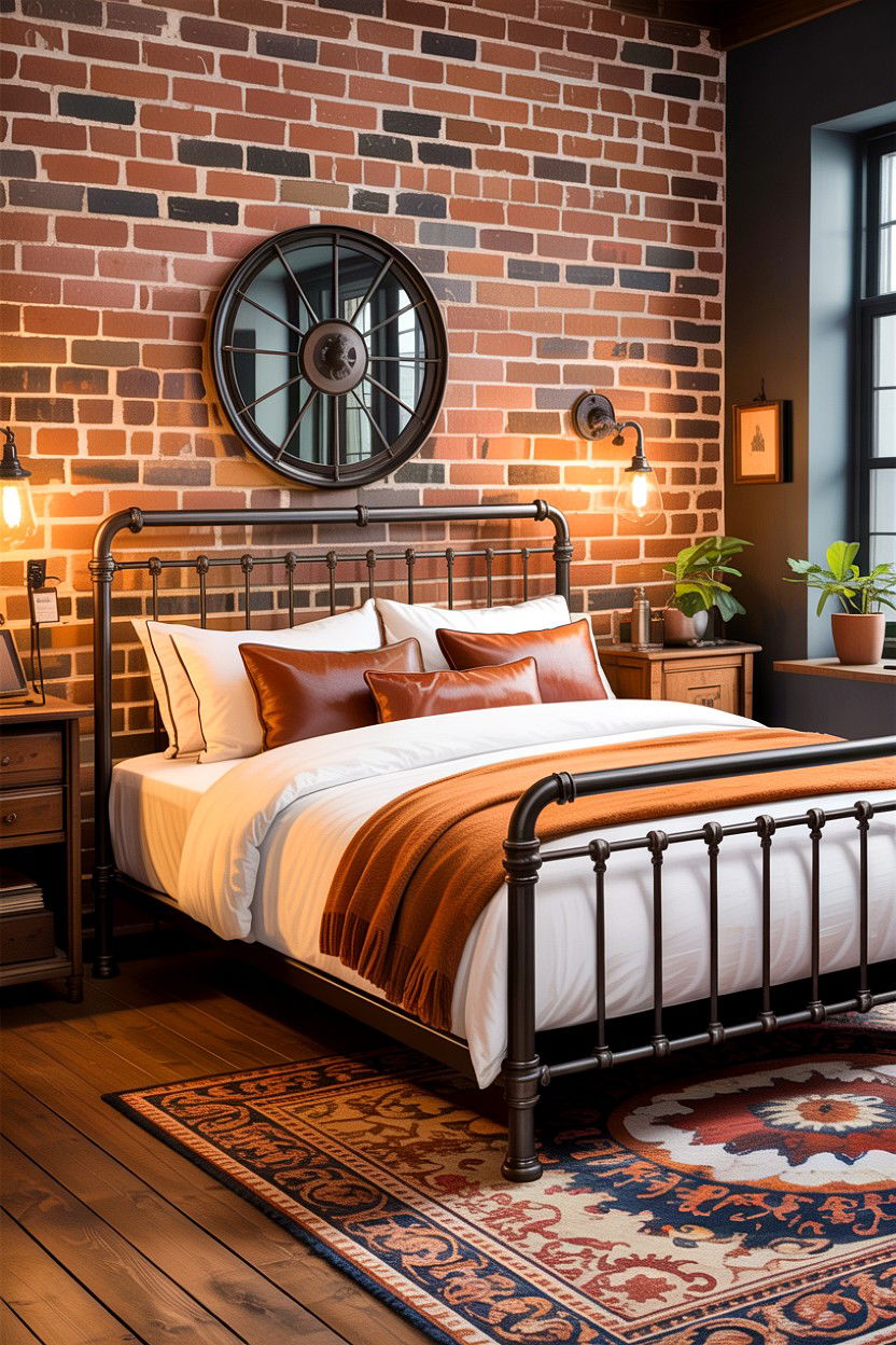 Industrial Metal Bed Frame - 30 bedroom bed ideas
