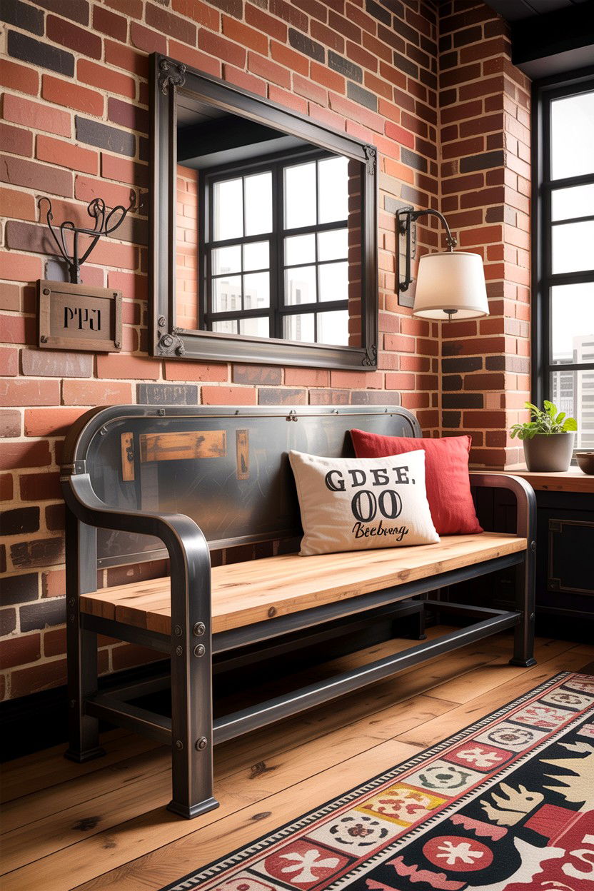 Industrial Metal Bench - 30 bedroom benches