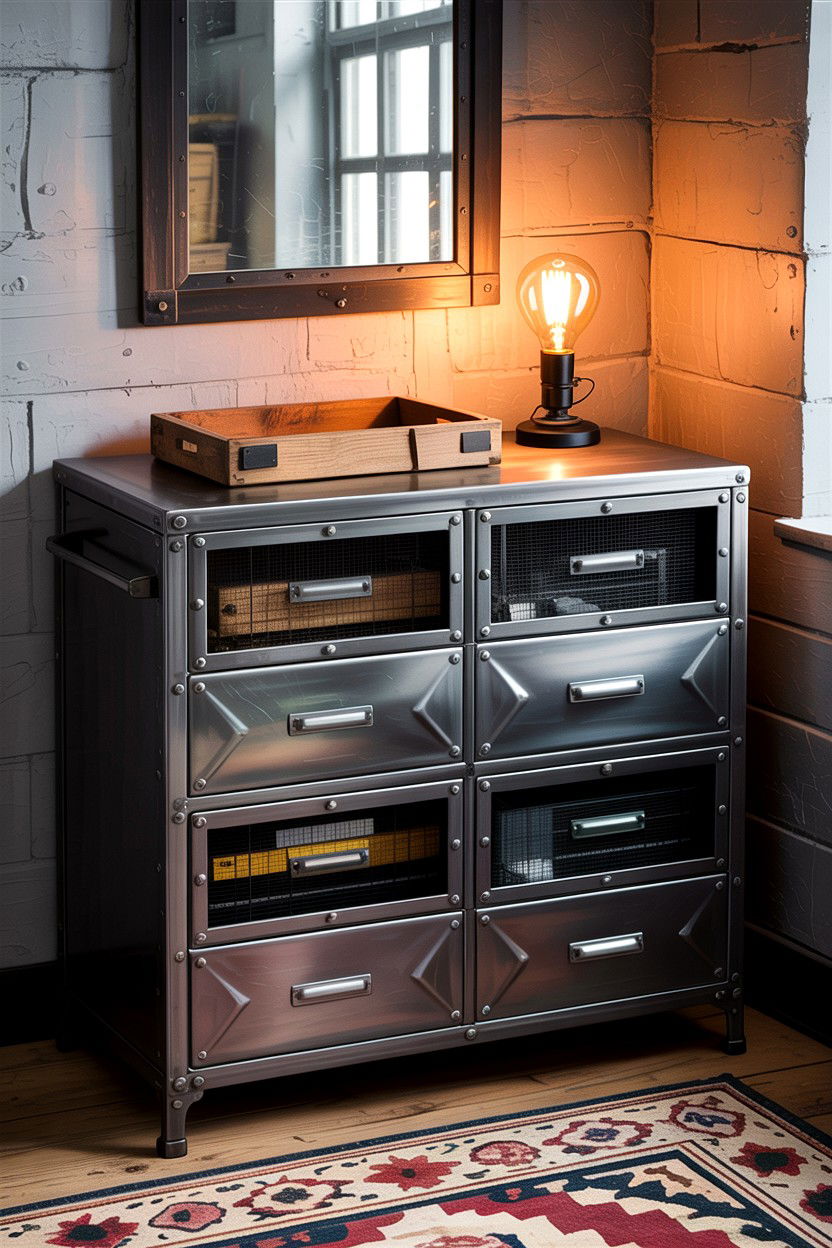 Industrial Metal Dresser - 30 bedroom dressers