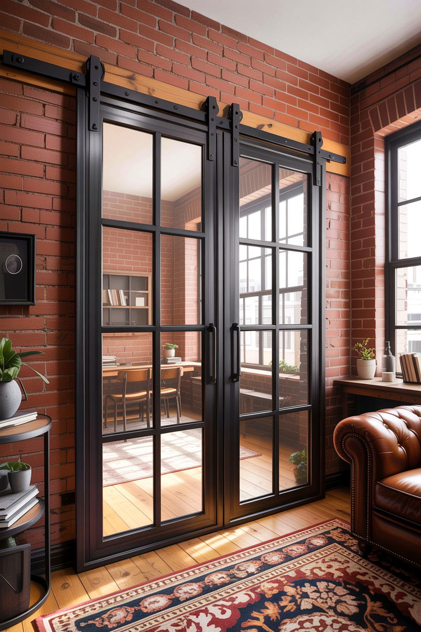 Industrial Metal Sliding Door - 30 bedroom sliding doors