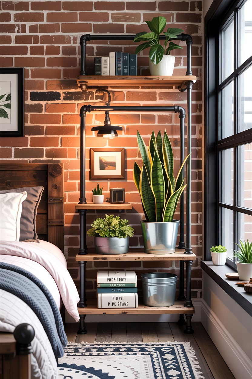 Industrial Pipe Plant Stand - 30 bedroom plant stands