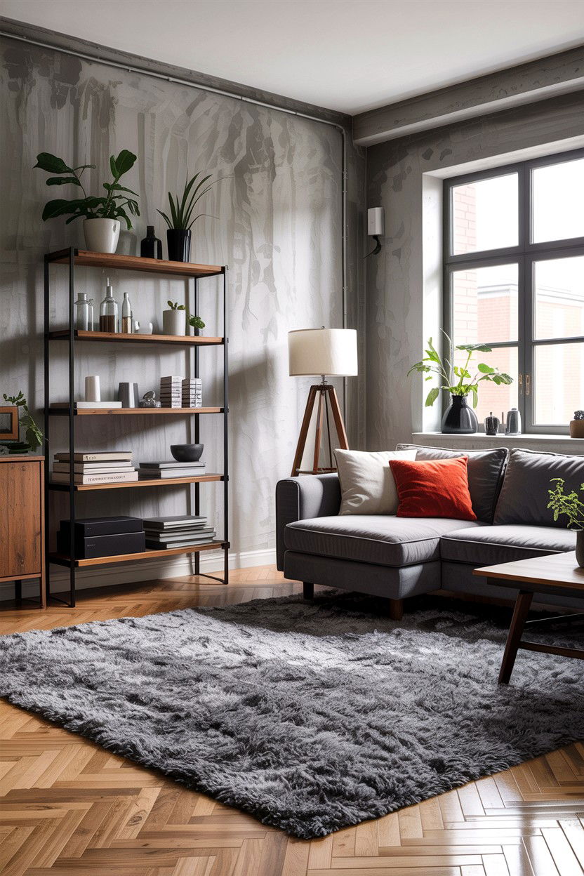 Industrial Scandi Gray Living Room - 30 scandinavian gray living room ideas