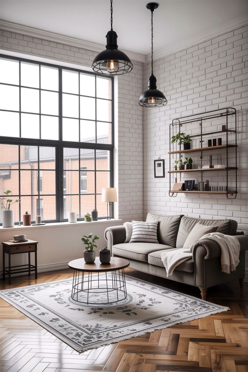 Industrial Scandi Living Room - 30 scandinavian white living room ideas