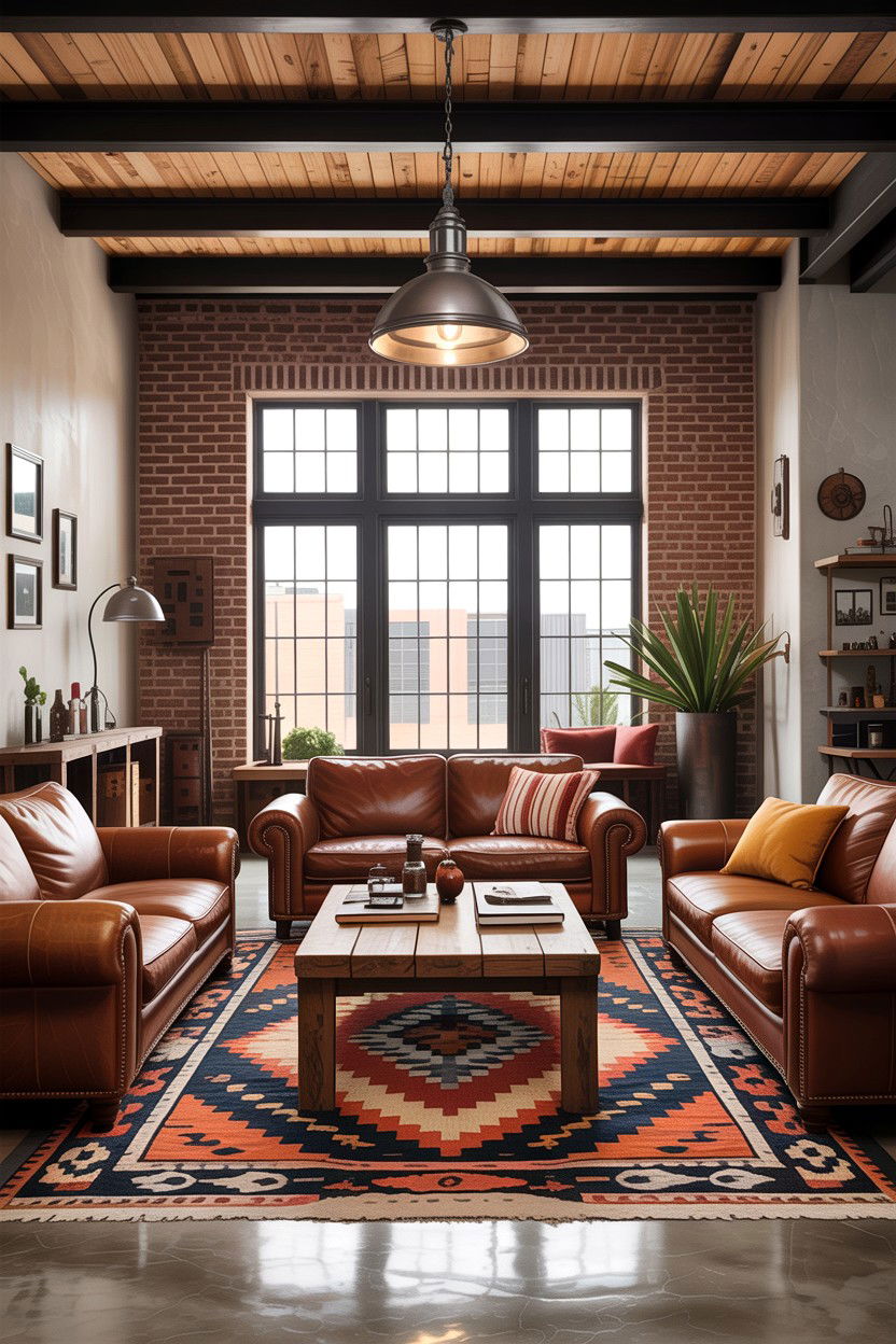 Industrial Southwestern living room - 30 Southwestern living room ideas