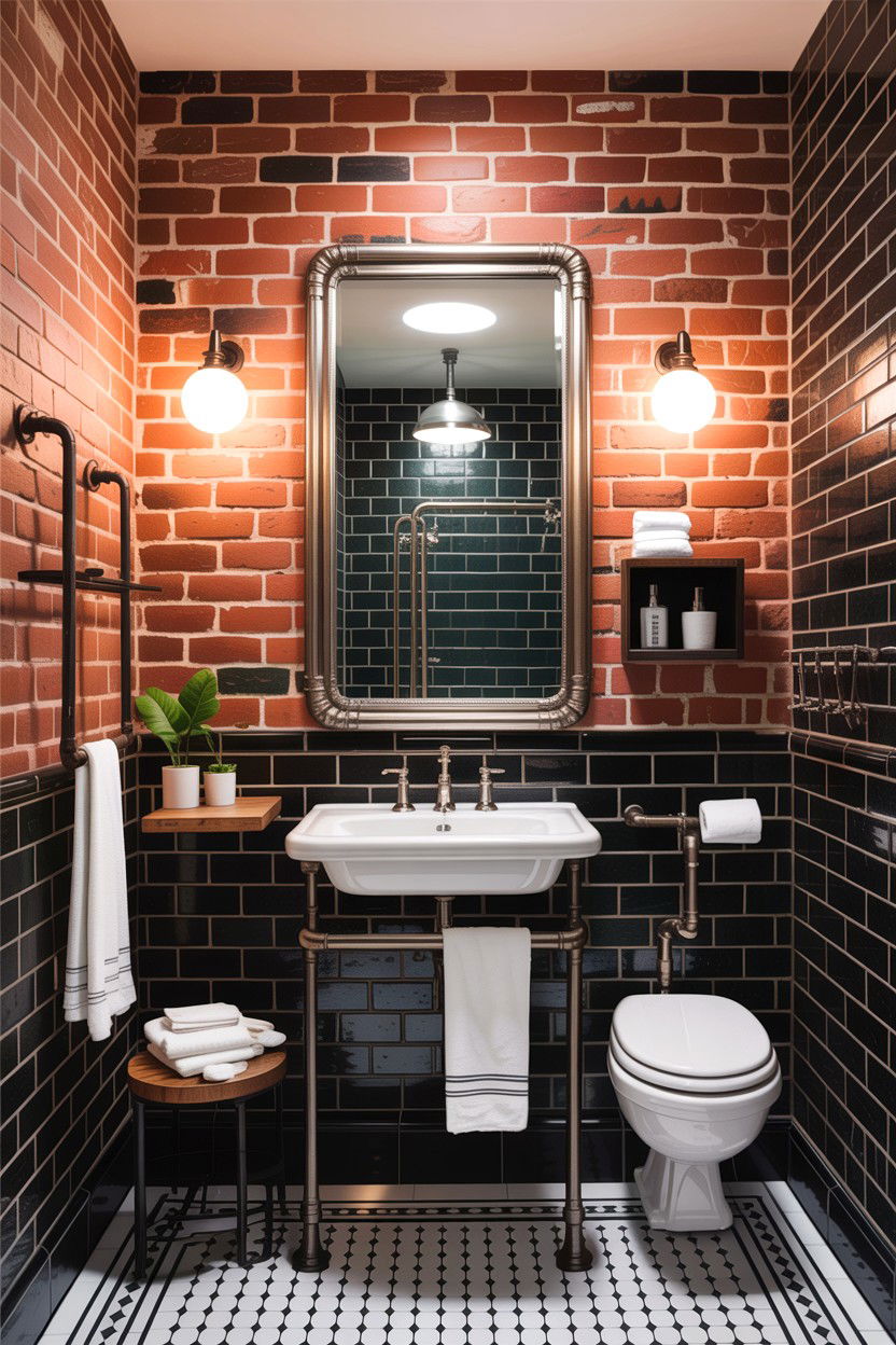Industrial Style Bathroom - 30 spacious bathroom ideas