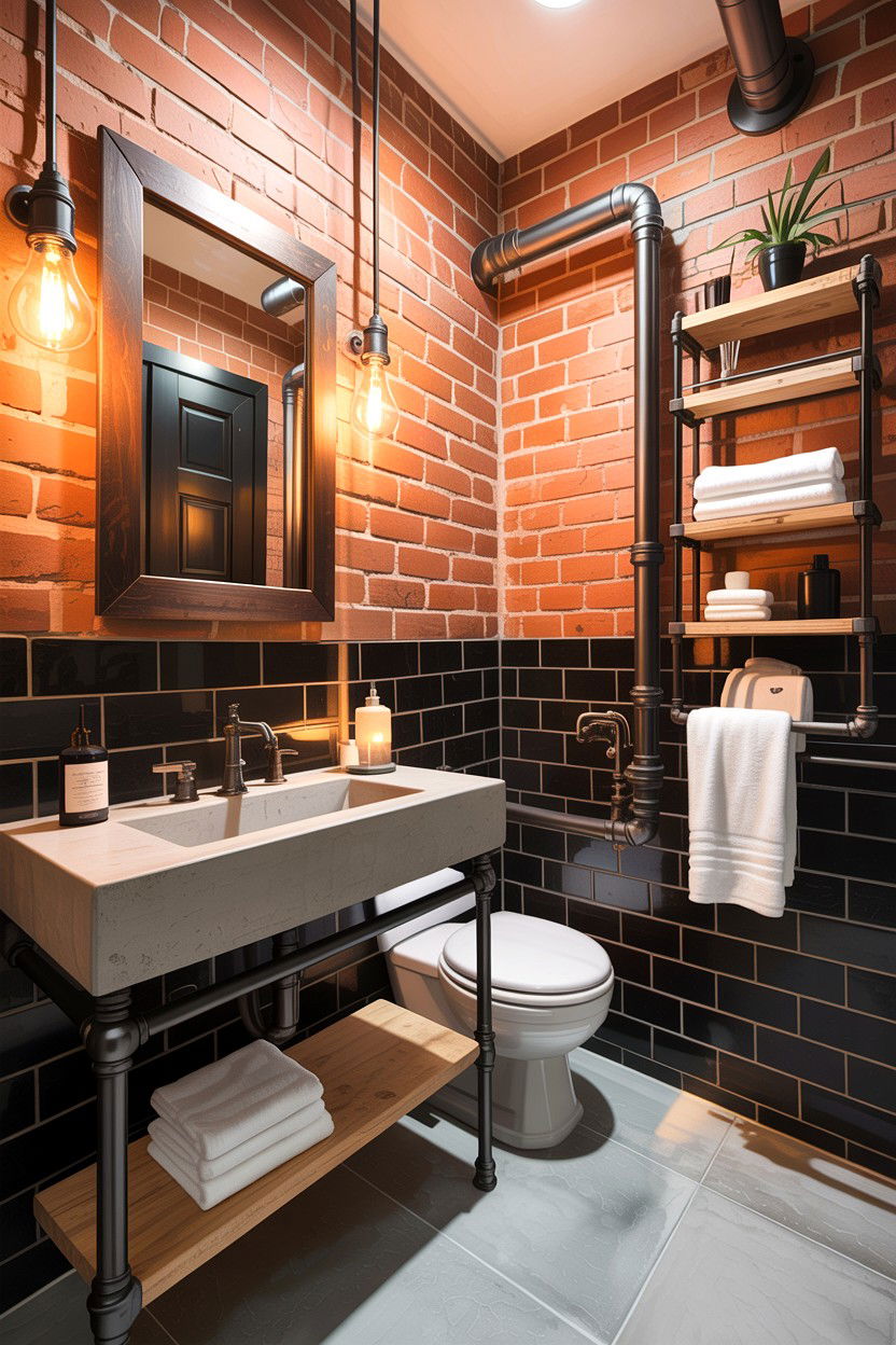 Industrial Style Bathroom - 30 HGTV bathroom ideas