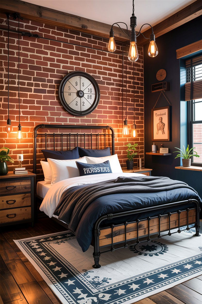 Industrial Style Bedroom - 30 easy bedroom ideas