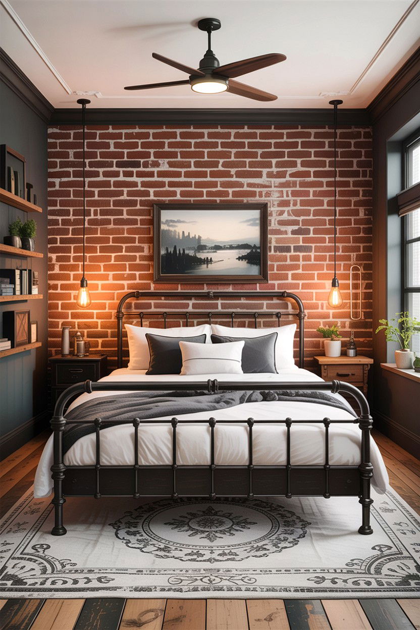 Industrial Style Bedroom - 30 bedroom inspiration ideas