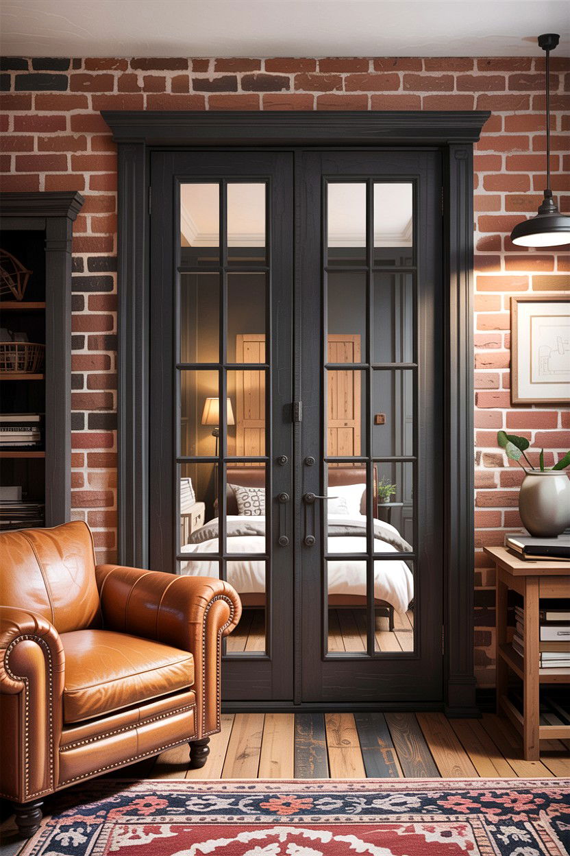 Industrial Style French Doors - 30 bedroom french doors