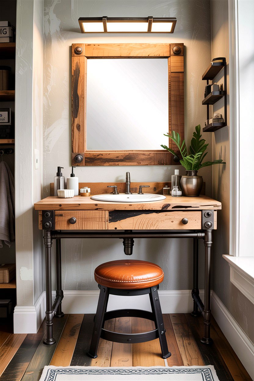 Industrial Style Vanity - 30 bedroom vanity tables