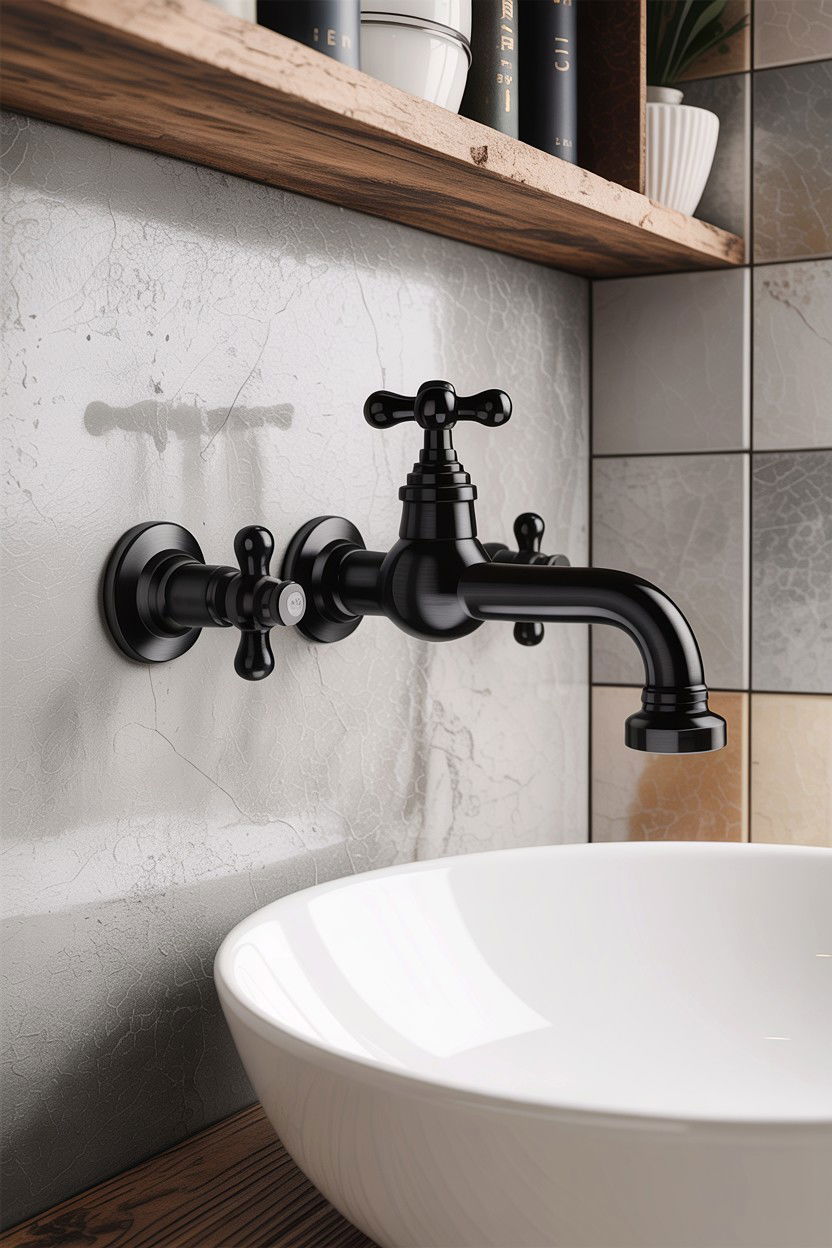 Industrial Wall Mount Faucet - 30 industrial bathroom ideas