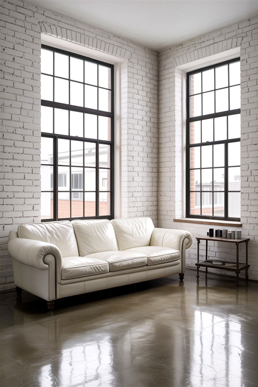 Industrial White Living Room - 30 all white living room ideas