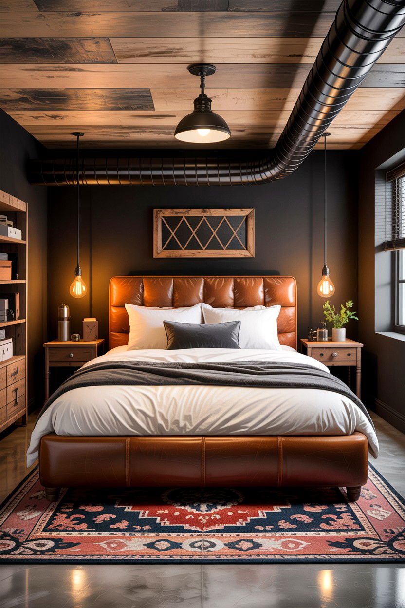 Industrial basement bedroom - 30 basement bedroom ideas