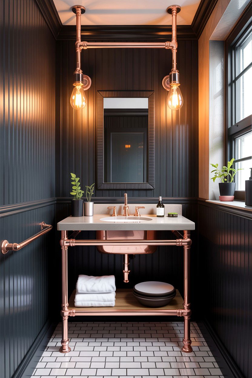 Industrial bathroom beadboard - 30 bathroom beadboard ideas