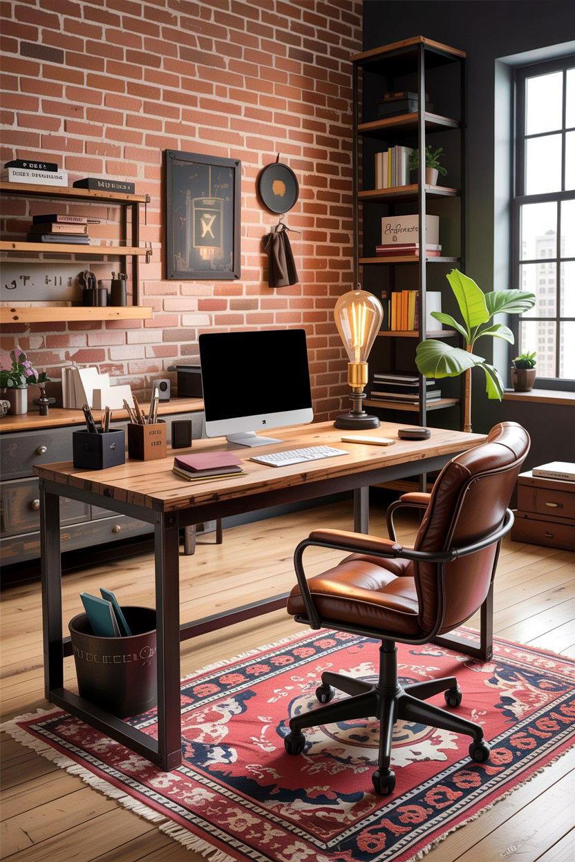 Industrial bedroom workspace - 30 bedroom workspace ideas