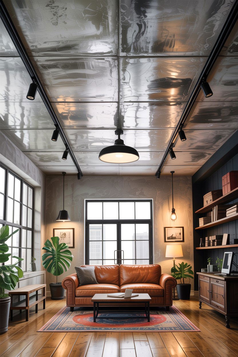Industrial concrete look - 30 bedroom false ceiling designs