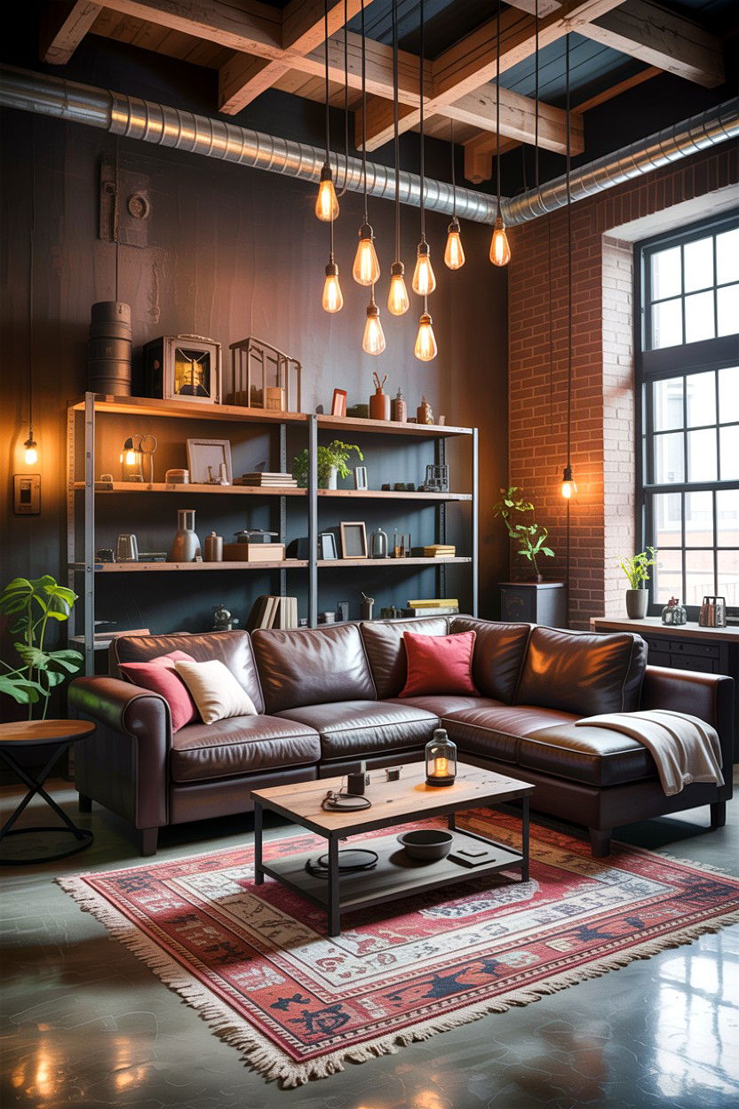 Industrial dark living room - 30 dark living room ideas