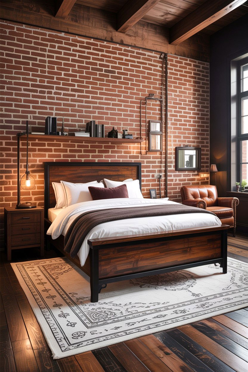 Industrial espresso wood bedroom - 30 espresso bedroom ideas
