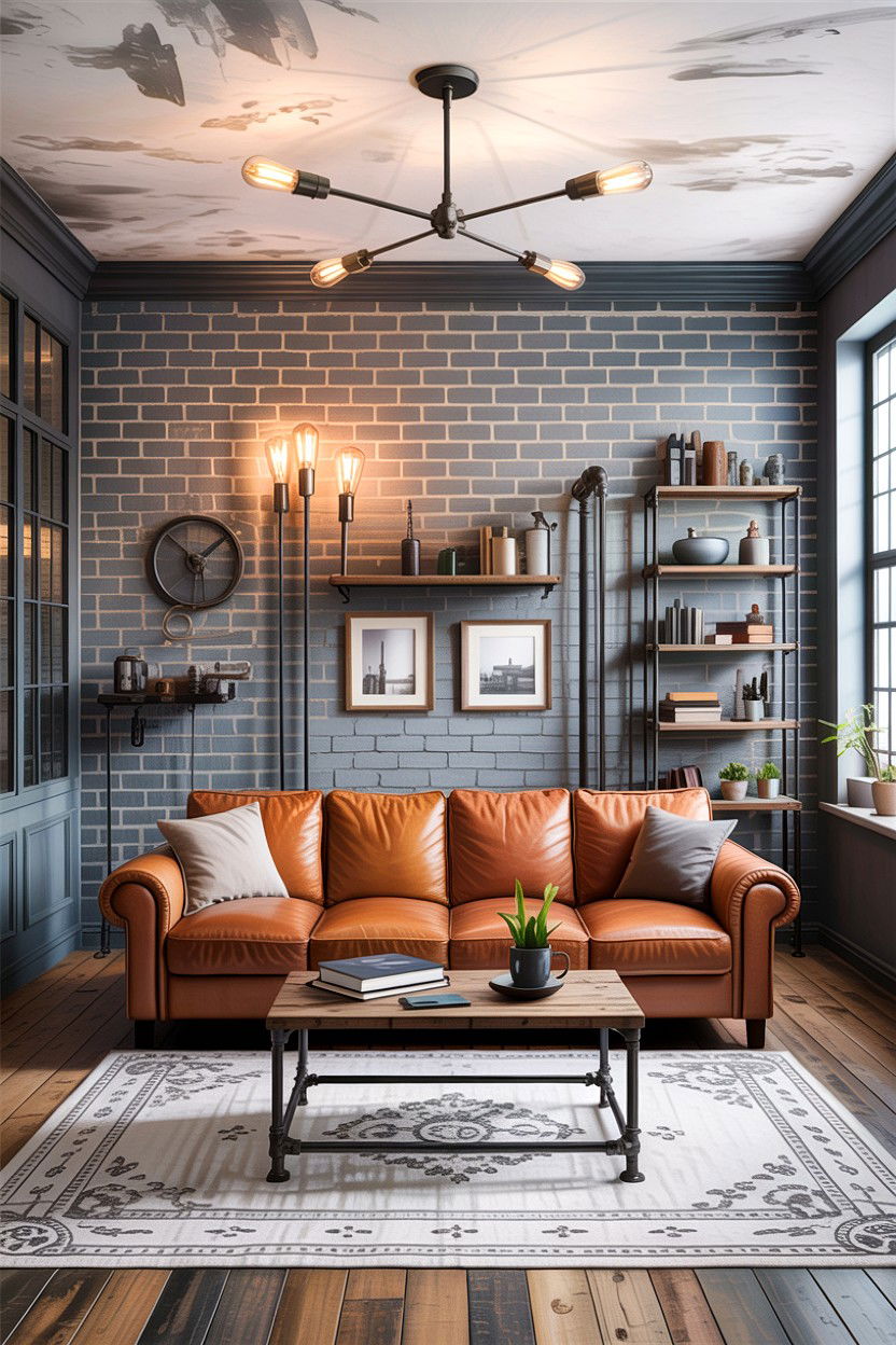 Industrial gray living room - 30 rustic gray living room ideas