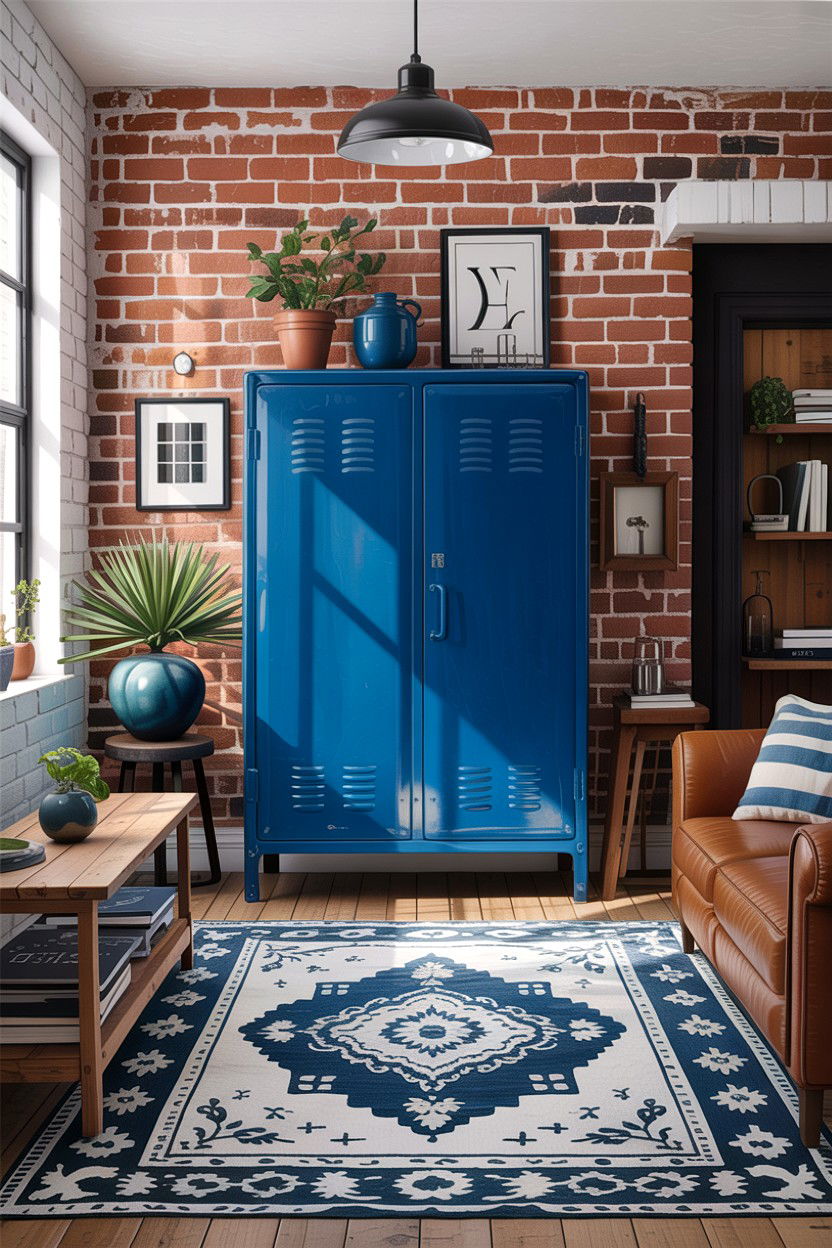 Industrial indigo style - 30 indigo living room ideas