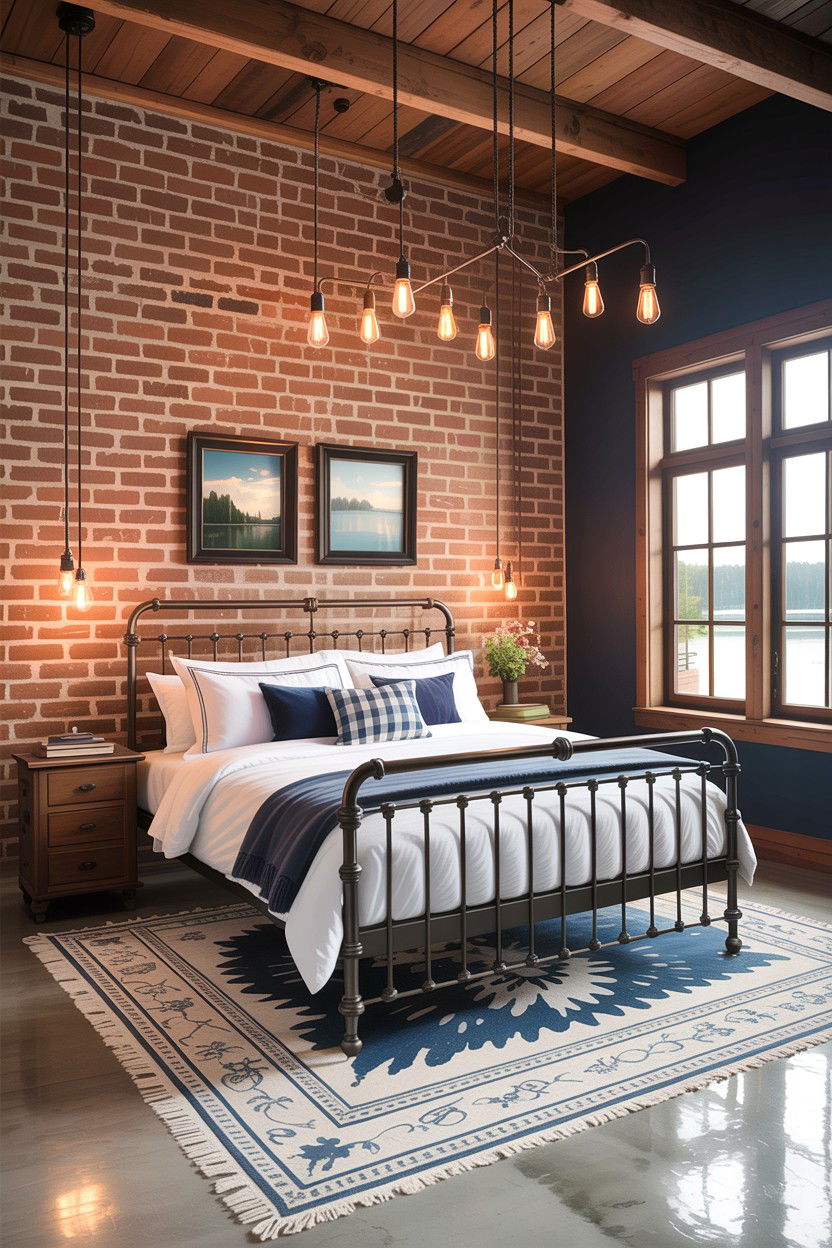 Industrial lake house bedroom - 30 lake house bedroom ideas