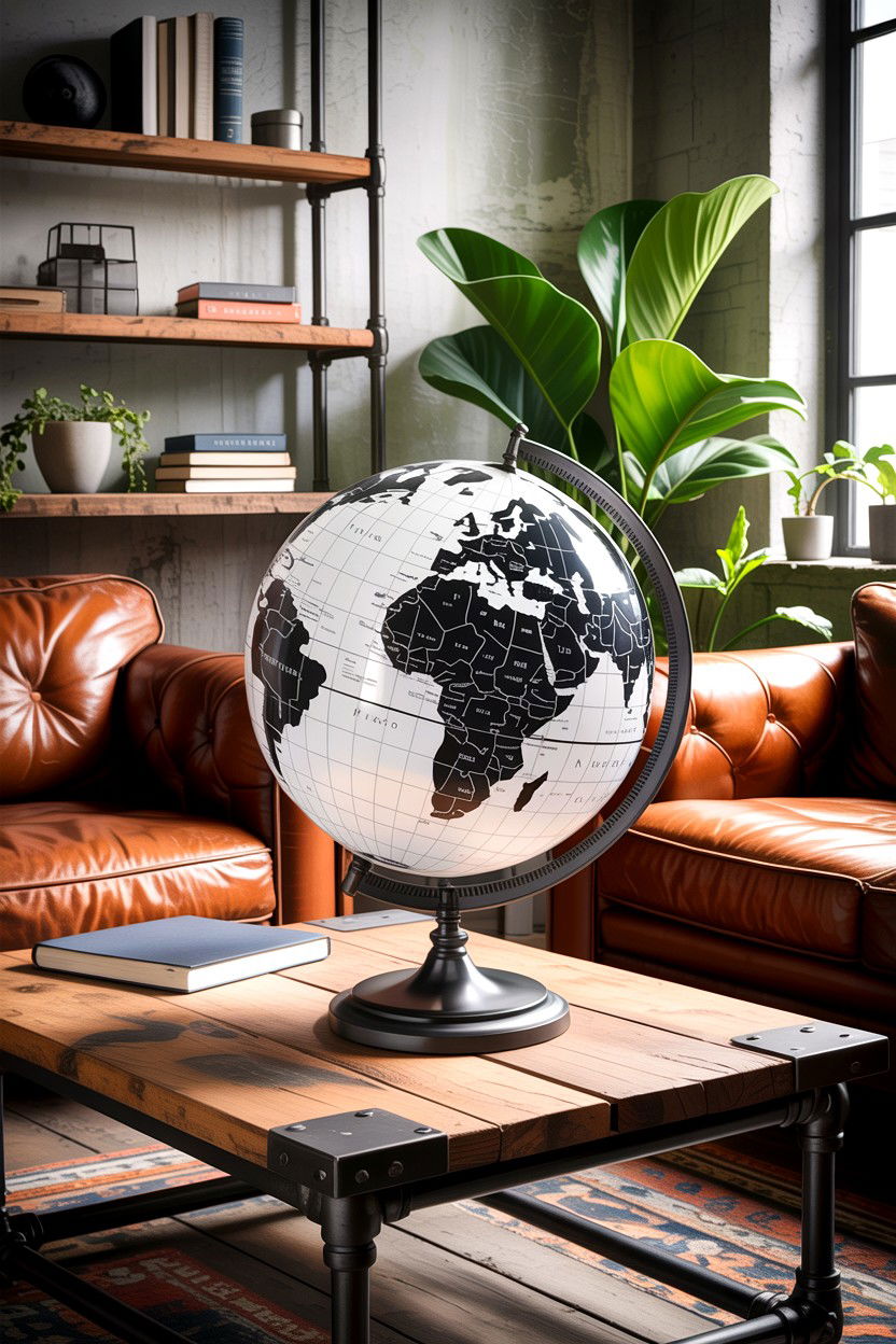 Industrial metal globe - 30 living room globes