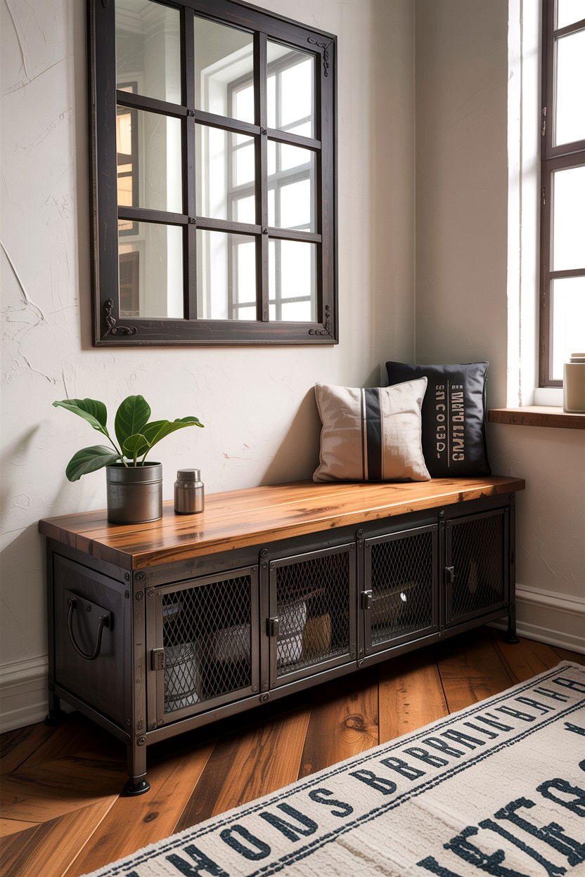 Industrial storage bench - 30 bedroom storage benches