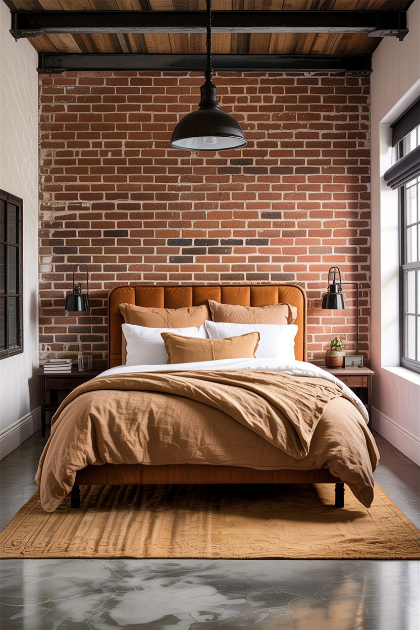 Industrial tan bedroom - 30 warm tan bedroom ideas
