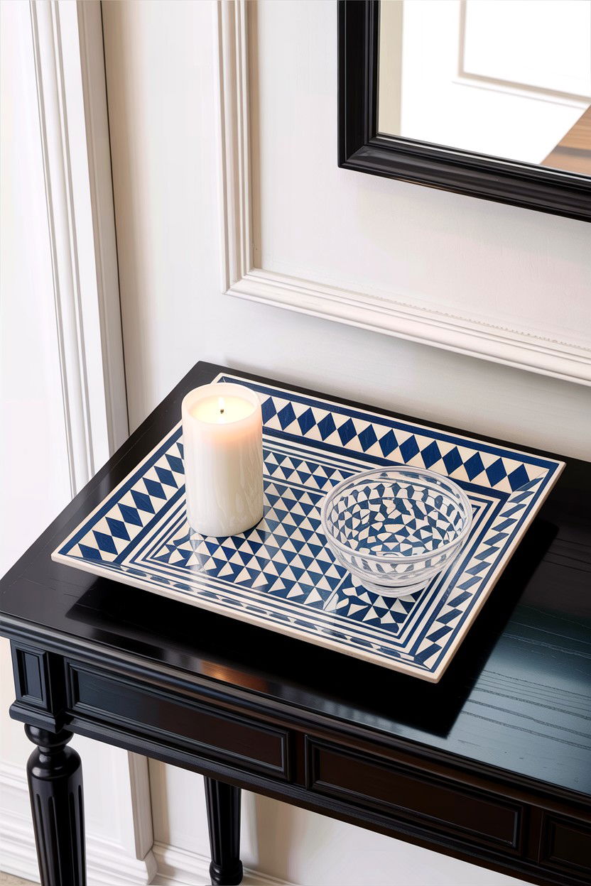 Inlay bone tray - 30 living room decorative trays