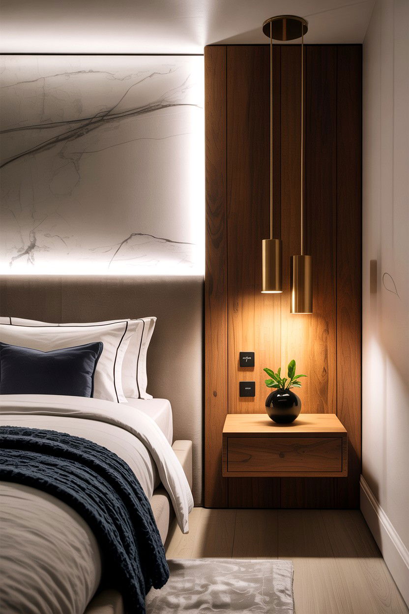 Integrated Bedside Lighting - 30 bespoke bedroom ideas