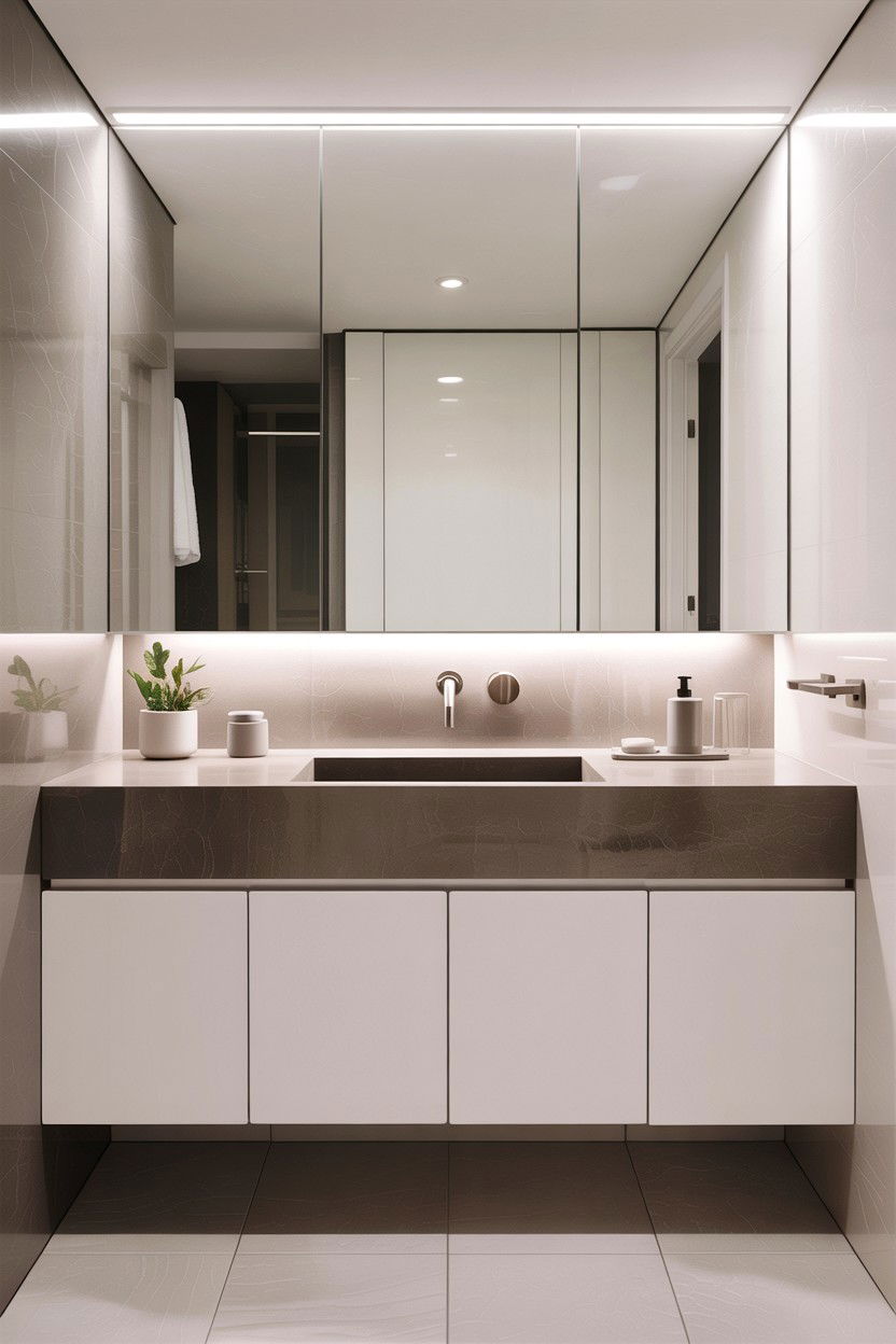 Integrated Sink Bathroom Vanity - 30 custom bathroom vanity ideas