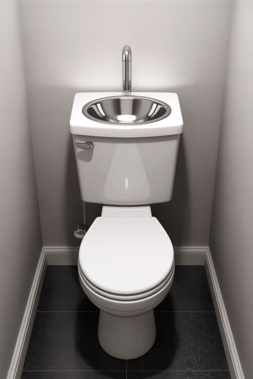 Integrated Sink Dual Flush Toilet - 30 dual flush toilet ideas