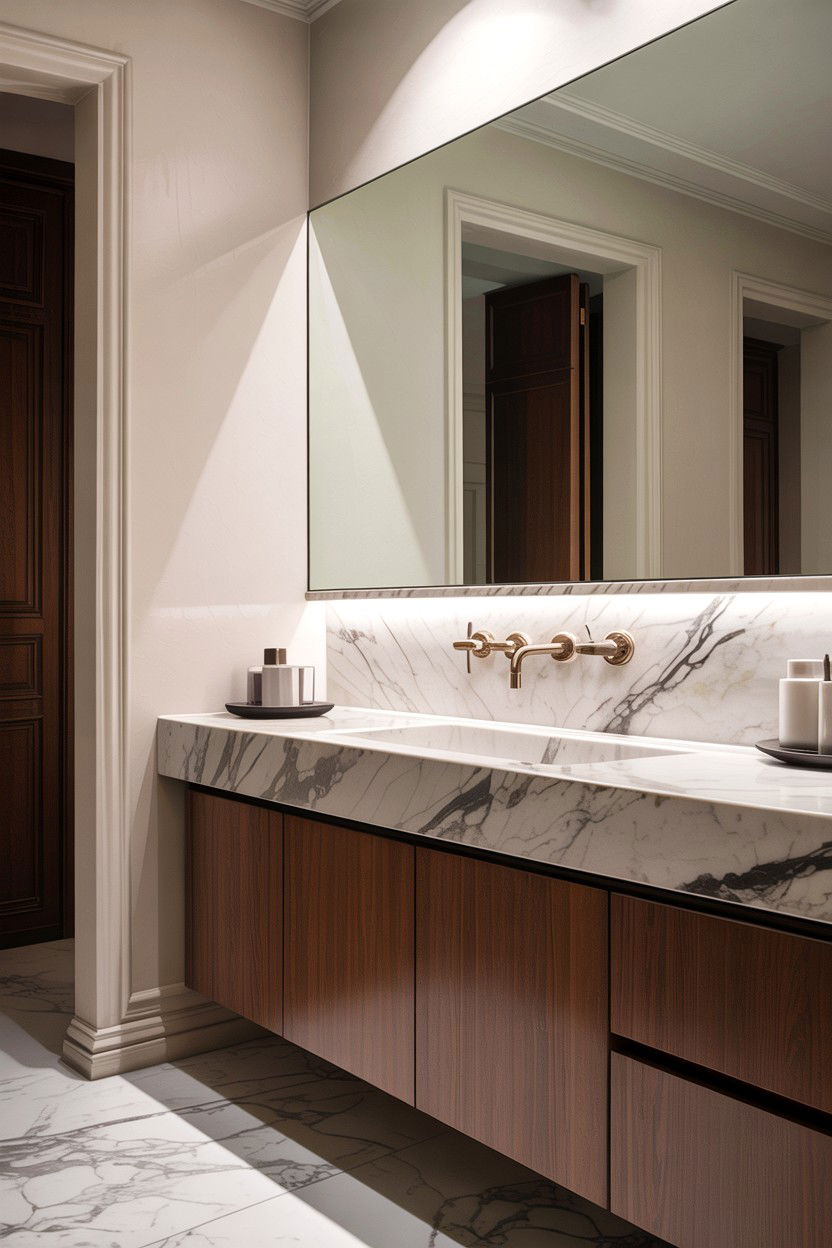 Integrated Sink Vanity - 30 high-end bathroom ideas