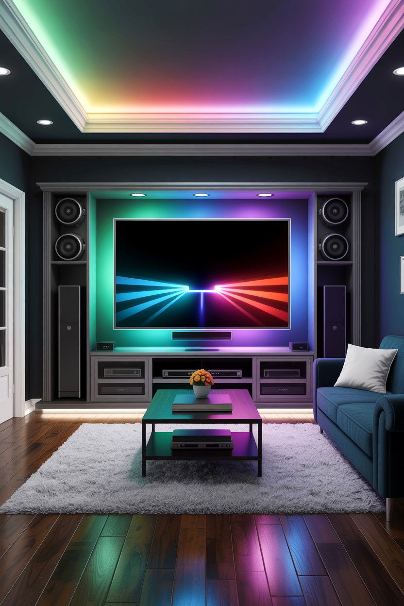 Integrated Smart Cove Light - 30 living room cove ceiling ideas